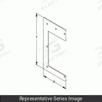 HAMMOND MANUFACTURING Wireway Drop Hanger: 6 in Wd, 6 in Ht, 15 1/4 in Ht, Stainless Steel (MPN 1487DL1SS). Key specifications — Brand: HAMMOND MANUFACTURING; Material: Stainless Steel.