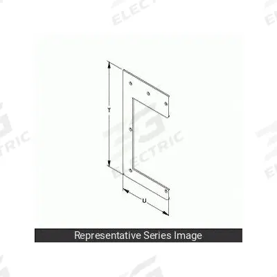 HAMMOND MANUFACTURING Wireway Drop Hanger: 6 in Wd, 6 in Ht, 15 1/4 in Ht - Hangers for Corrosion-Resistant Washdown Wireways