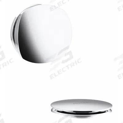 KOHLER Shower Drain: Metal, Chrome, 3 1/8 in Overall Dia, 2 3/4 in Overall Ht - Bathtub Drain & Overflow Kits