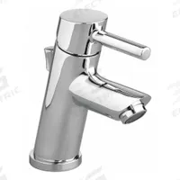 AMERICAN STANDARD Straight Spout Bathroom Faucet: Serin, Cast Brass, Chrome Finish, Single-Post (MPN 2064131.002). Key specifications — Includes: Adjustable Hot Limit Safety Stop; Speed Connect(R) Drain Reduces Amount of Parts, Installs Quicker & Needs No Adjustments After Install; Flexible Supply Hoses; Brand: AMERICAN STANDARD; Series: Serin.