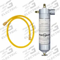 AIRSEPT A/C Recycle Guard: Automotive A/C, Aluminum, 3 Pieces, 2 21/32 in Outside Dia, 36 in (MPN 72102). Key specifications — Vehicle Model: Universal; Includes: Fittings; Product Type: A/C Recycle Guard; Compatible Fluid Evacuator Manufacturer Model Number: A/C Equipment; Size: 36 in; Vehicle Make: Universal; Application: Automotive A/C; Material: Aluminum.