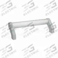 JW WINCO Pull Handle: Threaded Holes, Aluminum, Silver, 7.87 in Mounting Hole Center to Center (MPN 333-28-200-A-ES). Key specifications — Screw Size: M8; Brand: JW WINCO; Color: Silver; _Leg Style: Silver Powder-Coated Zinc.