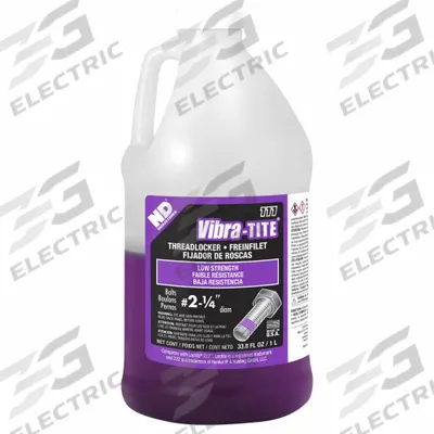 VIBRA-TITE Low-Strength Threadlocker: 111, Purple, 33.81 fl oz, Jug, 1 EA - Low-Strength Threadlockers (Purple)