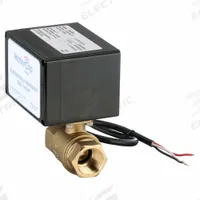 WATERCOP Electrically Actuated Two-Way Ball Valve: 1 in, Brass, 120V AC, FNPT x FNPT, Straight (MPN EHW25AJP01). Key specifications — Included Mounting: ISO 5211 Actuator Mounting Pad; Brand: WATERCOP; Stem Material: Nickel-Plated Brass.