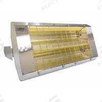 FOSTORIA Infrared Quartz Electric Heater: 5000 W Watt Output, 480V AC, 1 Phase, Hardwired, Silver (MPN P-90-342-THSS). Key specifications — Wattage Output: 5000 W; Voltage: 480V AC; Brand: FOSTORIA; Electrical Connection: Hardwired; Element Type: Quartz Lamp; Housing Color: Silver; Housing Material: Stainless Steel; Overall Dimensions - L x W x D: 33 in x 15 in x 11 in.