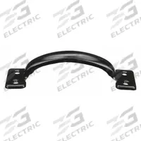 APPROVED VENDOR Pull Handle: Unthreaded Holes, Steel, Black, #6 Screw Size, 0.75 in, 4.5 in Grip Lg (MPN 4PE20). Key specifications — Brand: APPROVED VENDOR; Projection Type: Non-Recessed; Material: Steel; Finish: Powder Coated; Color: Black; Folding Type: Fixed; Mounting Type: Unthreaded Holes; Screw Size: #6.
