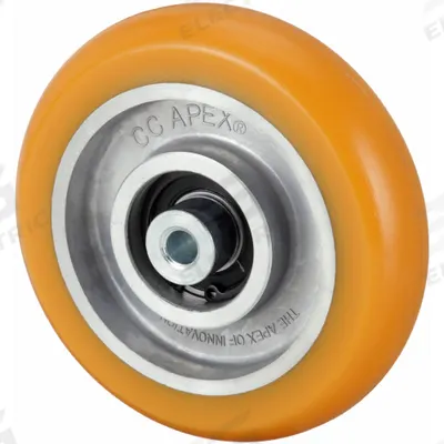 APPROVED VENDOR Caster Wheel: 5 in Wheel Dia., 1 1/4 in Wheel Wd, Polyurethane - Polyurethane Tread on Iron Core Wheels
