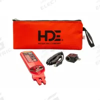 HDE Hot Stick-Compatible High-Voltage Detector: 120 V to 500 kV, 10 in, 25 to 400 Hz, Audible/Light (MPN PRX-500/K03). Key specifications — IP Rating: Not Rated; CAT Safety Rating: Not Rated; Brand: HDE; Product Type: Hot Stick-Compatible High-Voltage Detector; Manufacturer Part Number: PRX-500/K03; Includes: B-2 Carrying Bag.