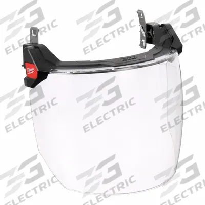 MILWAUKEE Face Shield: Anti-Fog/Scratch-Resistant, Reusable/X-Ray Detectable - Milwaukee Face Shield Assemblies for Hard Hats