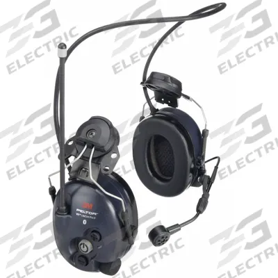 3M PELTOR Communication Headset: Hard Hat-Mounted Earmuff, 25 dB NRR, Listen/Talk - Hard Hat-Mounted Headsets for Communication