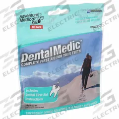 ADVENTURE MEDICAL Dental First Aid Kit: Oral, 1 People Served, 20 Components, Plastic (MPN 0185-0102). Key specifications — Adhesive Bandages Included: Bandages; Application: Oral; Brand: ADVENTURE MEDICAL; Housing Color: Green; Housing Material: Plastic; Includes Oral or Inhalant Medication: No Medication Included; Mountable: Portable; Oral and Inhalant Medicinals Included: No Oral/Inhalant Medicinals.