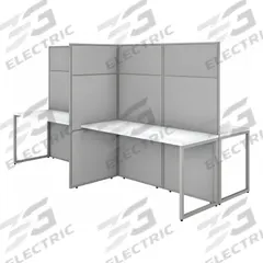 BUSH BUSINESS FURNITURE Modular Cubicle Workstation: 66 in Overall Ht, 119 in Overall Wd, White (MPN EODH660WH-03K). Key specifications — Brand: BUSH BUSINESS FURNITURE; Office Cubicle Color: White.
