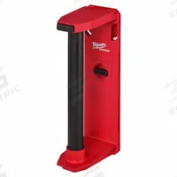 MILWAUKEE PACKOUT Roll Holder: 3 5/8 in W x 13 in H x 13 in L, Polymer, Black/Red (MPN 48-22-8337). Key specifications — attr1120120: Quick Roll Replacement Latch; attr1120130: MILWAUKEE; attr1120217: Polymer; attr1120218: Black; attr1126375: Tool Boxes.