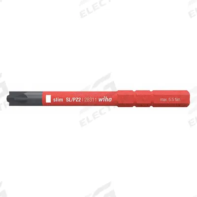 WIHA Insulated Screwdriver Blade: Pozidriv/Slotted Head, Insulated Screwdriver Blade - Insulated Driver Bits