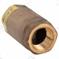 APOLLO Check Valve: Ball, Inline Valve Body, Bronze, 1 in Pipe Size, FNPT x FNPT, 6 gpm Flow Rate (MPN 61LF10501). Key specifications — Ball Material: RPTFE; Brand: APOLLO.