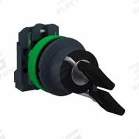 SCHNEIDER ELECTRIC Selector Switch: 2 Position, 30 mm Panel Mounting Size, 1NO, Series XB5 (MPN XB5FG21). Key specifications — Manufacturer Part Number: XB5FG21; Brand: SCHNEIDER; Switch Action: Maintained/Maintained; Contact Form: 1NO; Key Removal Position: Left.