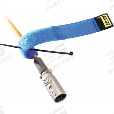 RIP-TIE Hook-and-Loop Cable Tie: 9 in Lg, 2.25 in, 1 in Wd, Nylon, Brown - Tethered Hook-and-Loop Cable Ties