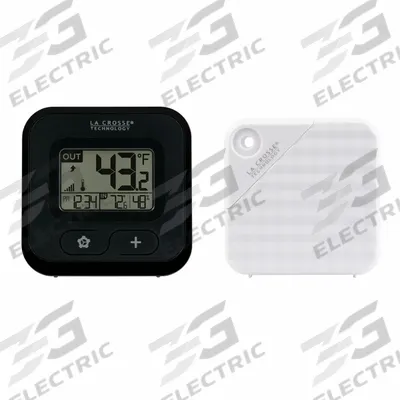 LA CROSSE TECHNOLOGY Wireless Thermometer: 99%to 10% Humidity Range, Outdoor Temp - Desk & Wall Mount Meters with Wireless Sensors