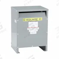 SCHNEIDER Dry Type Power Distribution Transformer: 240V AC/480V AC, 120V AC/240V AC, Floor/Wall (MPN EE15S3H). Key specifications — Brand: SCHNEIDER; Output Voltage: 240V AC; Winding Material: Aluminum; Input Voltage: 480V AC; Mounting Location: Wall.