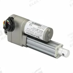 DUFF-NORTON Linear Actuator: LT, 27 lbf Rated Load, 2 in Stroke, 12V DC, IP66 (MPN LT25-1-50P). Key specifications — Nut Material: Plastic; Position Feedback Option: Potentiometer.