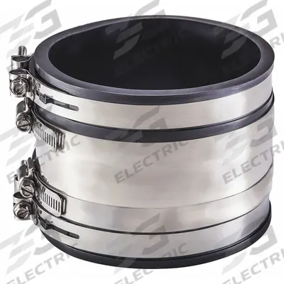 APPROVED VENDOR Flexible Pipe Straight: PVC, For 6 in Pipe, Clay/Iron/PVC - Shielded Flexible Transition Couplings