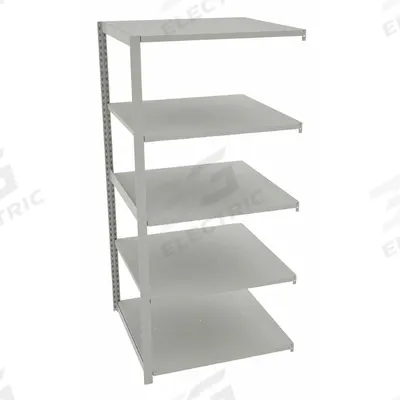 TENNSCO Boltless Shelving: Add-On, Medium-Duty, 36 in x 36 in, 78 in Overall Ht - Medium-Duty Solid Steel Decking Boltless Shelving