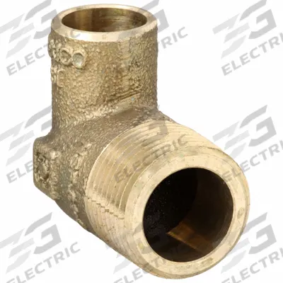 NIBCO Sweat Fitting Elbow: 1/2 in CTS x 3/4 in Pipe, Cup x MNPT, Bronze (MPN 707-4R-LF 1/2X3/4) - Low-Lead Cast Copper & Bronze Tube Fittings