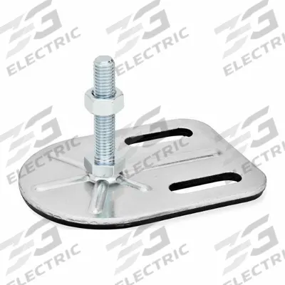 JW WINCO Male-End Leveling Mount: Swiveling Stud, 1/2"-13 Thread Size, 3 3/20 in - Non-Skid Male Leveling Mounts