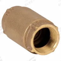 APPROVED VENDOR Spring Check Valve: Inline Valve Body, 2 in Pipe Size, FNPT x FNPT, Bronze, Female (MPN 6AJY6). Key specifications — Brand: APPROVED VENDOR.