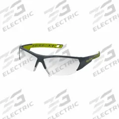 HEXARMOR Safety Glasses: Silver Lens, Half-Frame, Anti-Fog/Hard Coat/TruShield®, Dielectric/Vented (MPN 11-15009-06). Key specifications — Brand: HEXARMOR; Frame Color: Charcoal/High-Visibility Yellow; Lens Color: Silver; Lens Properties: Anti-Fog / Scratch-Resistant.