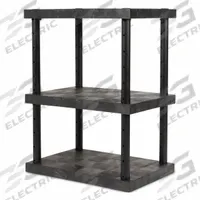 DURASHELF Plastic Shelving: 36 in x 24 in, 48 in Overall Ht, 3 Shelves (MPN AST3624x3). Key specifications — attr37431: Plastic; attr37432: Plastic; attr33754: DURASHELF.