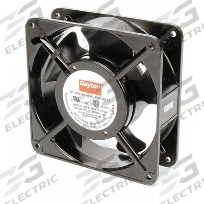 Dayton Axial Fan: 95 cfm_115 cfm Airflow @ 0.000 in SP, 4 11/16 in Ht, 1 1/2 in Dp - Standard Square Axial Fans