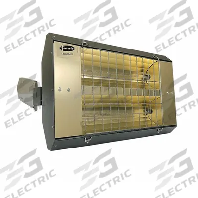 FOSTORIA Infrared Quartz Electric Heater: 3200 W Watt Output, 480V AC, 1 Phase, Hardwired - Indoor/Outdoor Suspended Infrared Radiant Electric Ceiling Heaters