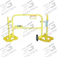 RAILGUARD 200 Manual Swing Gate: Fits 4 7/8 ft Max Opening Wd, Hardware/Pins/Posts/Wheel, Yellow (MPN 300622). Key specifications — Color: Yellow; Includes: Posts; Gate Material: Steel; Brand: RAILGUARD 200.