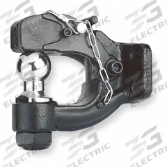 REESE Pintle Hook and Ball: Bolt On, 16,000 lb Gross Vehicle Wt Capacity, 3,000 lb Tongue Wt, Steel (MPN 7411620). Key specifications — Vehicle Class: V; Material: Steel; Finish: Powder Coated; Brand: REESE.