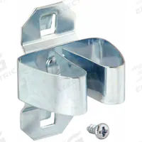 APPROVED VENDOR Standard Spring Clip: 1 1/2 in x 1 1/2 in, Screw-In, Surface, Silver (MPN 6YE14). Key specifications — Mounting Type: Surface; Finish: Zinc-Plated; Color: Silver; Accessory Type: Standard Spring Clip; Locking System: Screw-In; Brand: APPROVED VENDOR.