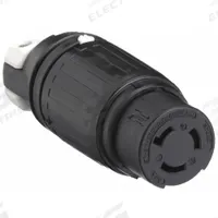 HUBBELL Locking Connector: Non-NEMA, Black/White, 250V DC/600V AC, 50 A Current Rating, 2 Poles (MPN HBL3762C). Key specifications — Brand: HUBBELL.