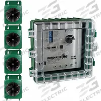 BIRD-X Electronic Bird Repeller: 3,600 sq ft Coverage Area, Wall Mount, Electric, 110 dB Max Volume (MPN BB-PRO-220). Key specifications — Manufacturer Part Number: BB-PRO-220; Brand: BIRD-X; Mounting Type: Wall Mount; Power Source: Electric; Targeted Animals: Blackbirds; Voltage: 220V AC.