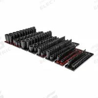 TEKTON Impact Socket Set: 1/4 in, 3/8 in, 1/2 in Drive Size, 230 Pieces, (115) 6-Point, Metric/SAE (MPN SID99200). Key specifications — attr1204251: TEKTON; attr1215453: 1/4 in, 3/8 in, 1/2 in; attr1215454: 5/32 in to 1-1/2 in; attr1224229: Friction.