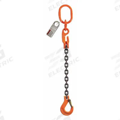 PEWAG Chain Sling: 9/32 in Chain Trade Size, 100 Chain Grade, Sling Hook, Steel - Adjustable-Length Grade-100 Single-Leg Chain Slings