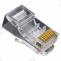 TRIPLETT Plug: Connector RJ45, Solid, 6 Cable Category, Std, 100pk Pack Size, 100 (MPN CAT6-HPP-HP). Key specifications — Brand: TRIPLETT; Color: Clear; Compatible Cable Shape: Round; Compatible Number of Fibers: Duplex; Compatible Wire Solid/Stranded: Solid; _Pack Size: 100pk.