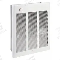 QMARK Recessed Electric Wall-Mount Heater: 3600 W/4800 W, 208/240V AC, Single Phase, White (MPN CWH3504F). Key specifications — Grille Color: White; Programming Capability: Non-Programmable; Wattage Output: 3600 W/4800 W; Voltage, Phase: 208/240V AC, 1-phase; Rough-In Dimensions - H x W x D: 18-1/4 in x 14-5/16 in x 3-7/8 in; Nominal Voltage - HVAC: 240V AC; Brand: QMARK; Phase: Single.