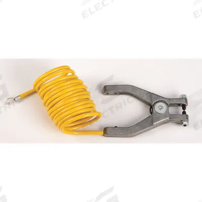 APPROVED VENDOR Bonding and Grounding Wire: Hand Clamp/Terminal, 10 ft, PVC - Terminated Bonding & Grounding Wires