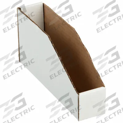 PACKAGING CORPORATION OF AMERICA Corrugated Shelf Bin: 9 in Overall Lg, 2 in x 4 1/2 in - Light-Use Cardboard Shelf Bins