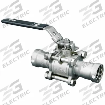 VIEGA MEGAPRESS Manual Two-Way Ball Valve: 2 in, 316 Stainless Steel, Straight Valve Body - Stainless Steel Ball Valves