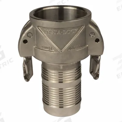CAMPBELL FITTINGS Cam and Groove Insta Lock Couplings: 2 in Coupling Size, 2" Thread Size - Type C Stainless Steel Cam & Groove Fittings