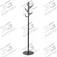 SAFCO Coat Tree: 8 Hooks, 68 in Overall Ht, 15 in Overall Wd, 15 in Overall Dp, Steel, Black (MPN 4241BL). Key specifications — Color: Black; Finish: Powder Coated; Material: Steel.