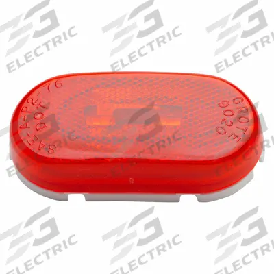 GROTE Clearance Marker Lamp: Clearance Light, Incandescent, Oval, Red, Bracket - Clearance Lights