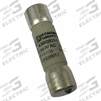 MERSEN Semiconductor Fuse: A30QS Series, Fast-Acting, 25 A, 300 V AC - Fast-Acting Bolt-On Fuses