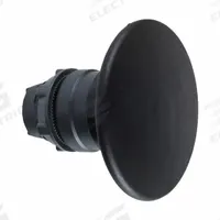 SCHNEIDER Mushroom Head Push Button: Black, 22 mm Mounting Size, Non-Metallic, Maintained (MPN ZB5AS62). Key specifications — Brand: SCHNEIDER; Action: Maintained; Series: XB5; Push Button Material Type: Non-Metallic.